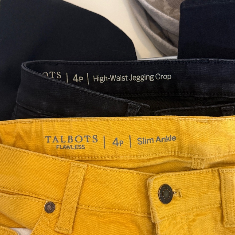 Talbots Yellow and Black Pants Set
